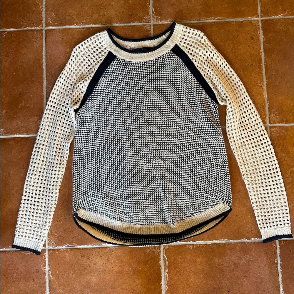 Lucca Couture Cream and Black sweater